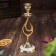 Candle with a pearl with mother -of -pearl bending 21cm
