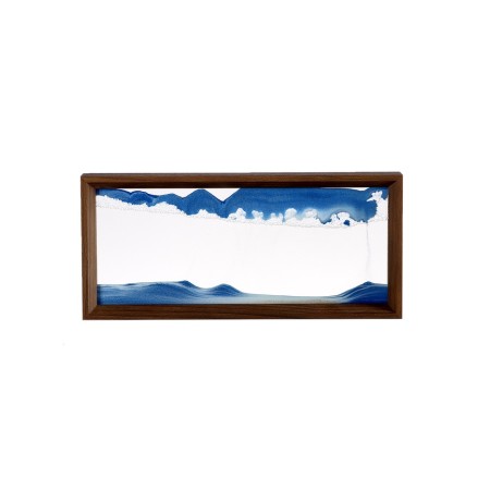 Sanding clock-picture, 17 x 37 cm, anti-stress, blue sand-1