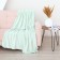 Plain plaid 200x220cm, green mint, microfiber 190g/m, PE100%