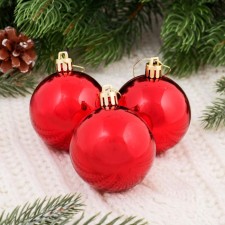 Set of balls plastic D-6 cm, 6 pcs 