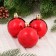 Set of balls plastic D-6 cm, 6 pcs "gloss" red