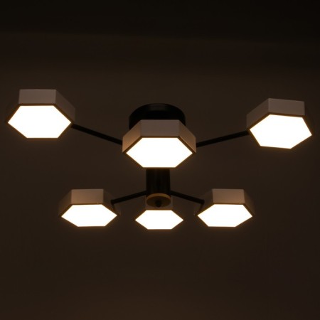 Chandelier 1318/6wt LED 144W 3000-6000K White 71x65x25 cm Bayerlux-4