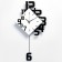 Wall clock, series: pendulum, smooth move, 34 x 64 cm