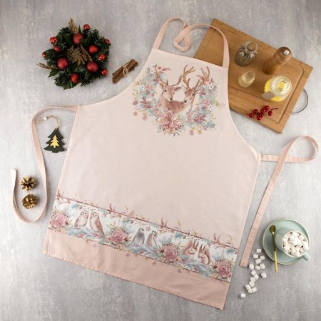 Apron "Ethel" Pink Magic 60x70cm, 100% HL, sarzha 190 gr/m2