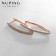 Earrings with rhinestones Xuping harp, path, white color in pink gold