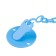 Holder for the nipple - dummy "Happy Baby", on the chain, blue color