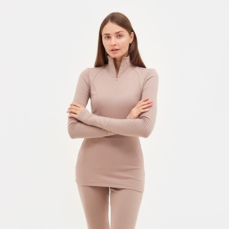Women's thermal underwear (longshit, leggings) minku beige color, river 52-8