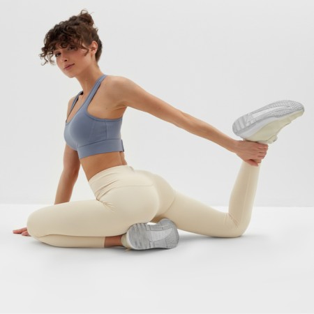 Leggings Sports Minaku: Sportly; White color, rr 44-2