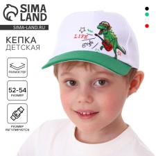 Baby cap for the boy Life Style, Dino, White Color, Rr. 52-54, 5-7 years old