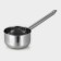Stainless steel bucket with a long handle, 1.8 l, 41 × 16 × 9.5 cm, metal handle, silver color