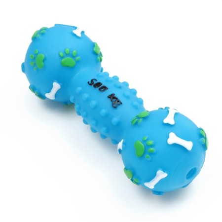 The food toy "dumbbell 500 kg", 17.5 cm, blue-3