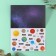 Stickers in the book "Cosmography" + 3 background holography 20.7x14.2 cm