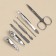 The manicure set "Moore-huma", 7 items, in case, black/white color