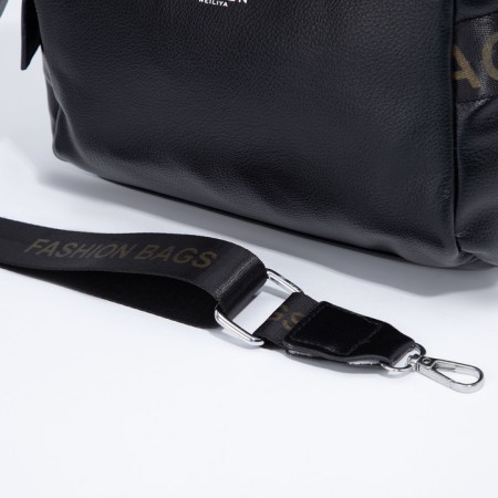 Bag Cross-Bodi with a zipper, black color-5