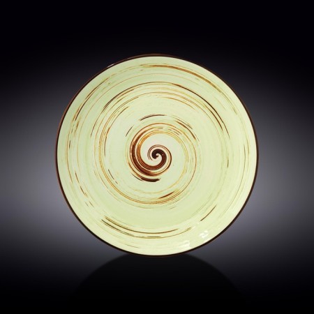 Round plate Wilmax England Spiral, D = 28 cm, pistachio color