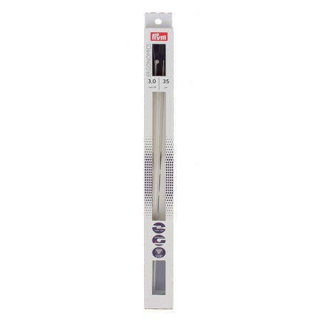 Right knitting needles Ergonomics, 3 mm/35 cm, 2 pcs