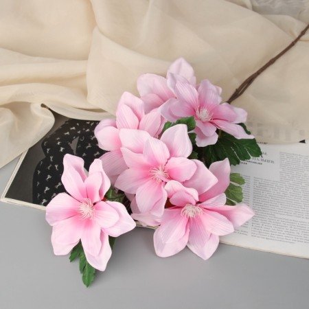 Artificial flowers "Clematis coarse -flowered" 61x14 cm, pink