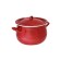 Pan with a lid, d = 20 cm, induction, red color