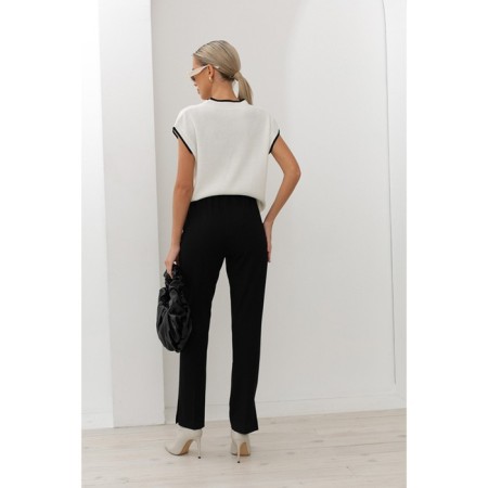 Women's pants with a section of Eliseeva Olesya, size 56, black color-1