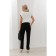 Women's pants with a section of Eliseeva Olesya, size 56, black color