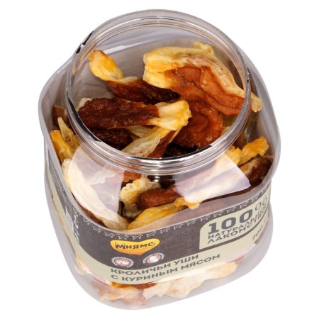 Mnyams treat for dogs rabbit ears with chicken meat, 700 g-3