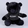 Soft toy "Black Bear" in a jacket, 26 cm