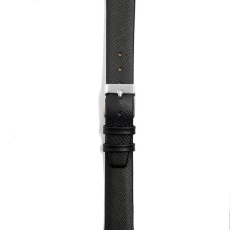 Watch strap, 16 mm, harness 75 mm, larynx 115 mm, genuine leather, black-2