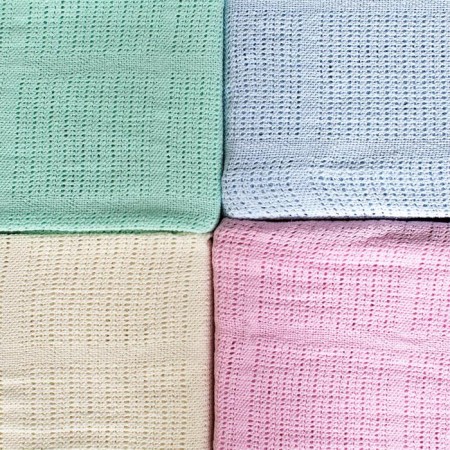 Knitted blanket, size 90x118 cm, pink color-5