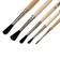 Set of protein brushes 5 pieces, calligrata No. 4 (round No.: 1, 2, 3, 4, 5), wooden handle, in the pencil case