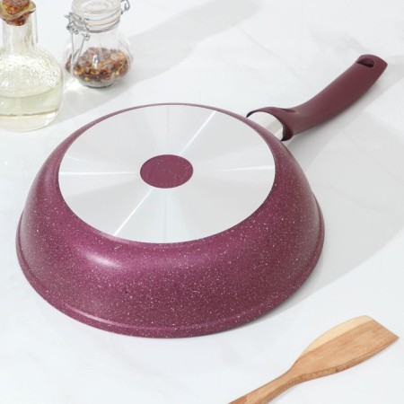 Trendy Style pan, d = 24 cm, plastic handle, anti -stick coating, purple color-2