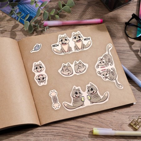 Meow Meow, 9 x 18 cm stickers-1