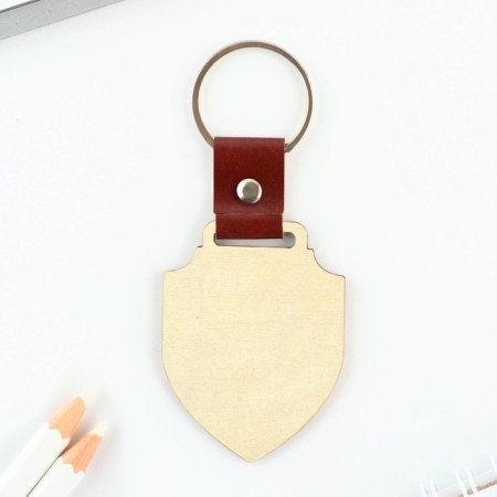 Key keychain wooden "lion", 7 x 4.2 cm-4