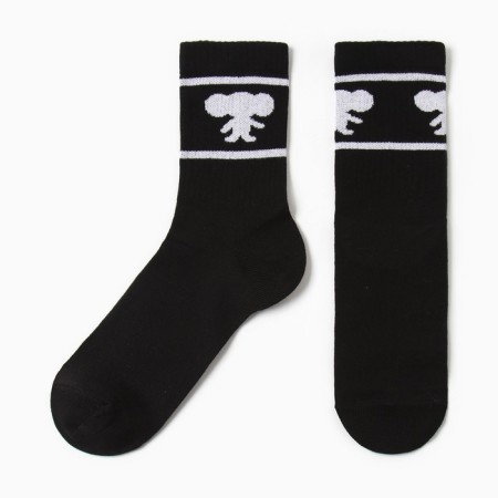Socks kaftan Cheburashka size 41-44 (27-29 cm) black
