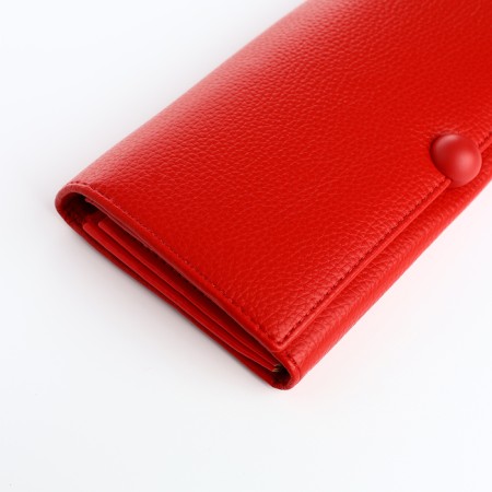 Women's wallet on magnets, red color-2