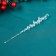 Christmas tree decoration "icicle with drops" (set of 3 pcs) 14.5x1 cm, transparent