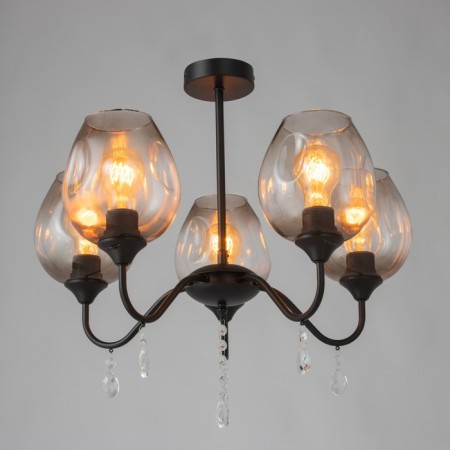 Olivia chandelier 5x60W E27 black-1