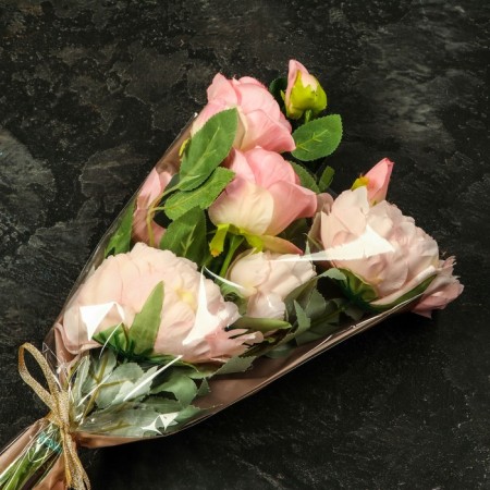 Package Flower cone, pink, 28x9x44cm ± 1cm-3