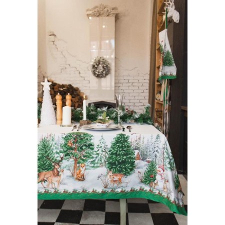 Apron "Ethel: New Year's Forest", 65 × 60 cm, 100 % cotton, sarzha, 190 g/m²-9