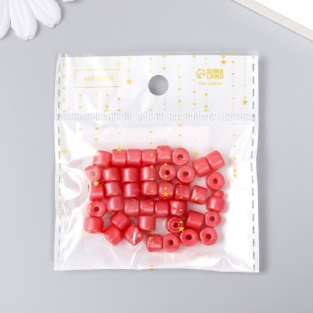 Beads for creativity plastic cylinder "Cardinal" set of 20 g 0.6x0.6x0.5 cm-2