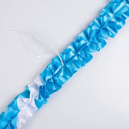 Tape "Wedding" on the hood of triple white-turquoise-1
