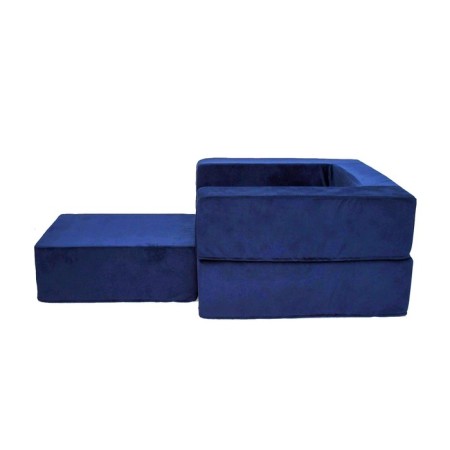 A craft armchair with a banquet "Porter", size 100x100x90 cm, velor, cobalt-3