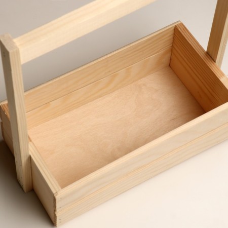Kashpo Double -eremant Kashpo with a handle 27x14x24.5cm Natural-3