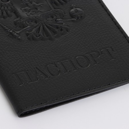 Cover for passport, black color-5