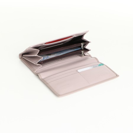 Women's wallet on magnets, gray color-3