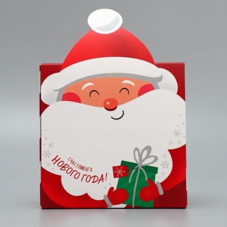 Folding box "Santa Claus", 15 x 15 x 8 cm, new year-2