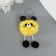 Fluffy on the ring "Panda Modnik" yellow 9x6x6 cm