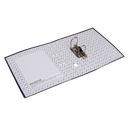 A4, 75 mm registrar, calligrata, PVC, embossing "Len", metal edging, pocket for a spine, black, black, mix-5
