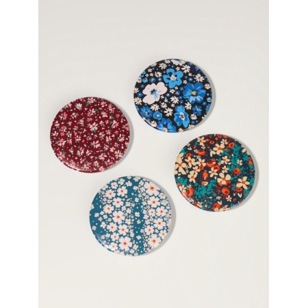 Folding mirror “Flower meadow”, D = 7.5 cm, with an increase, the color of mix-5