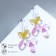 Earrings Plastic "Dog" from a balloon, colored