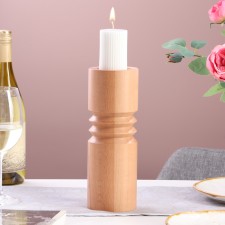 Candlestick, model No. 7, 9 x 25 cm, beech